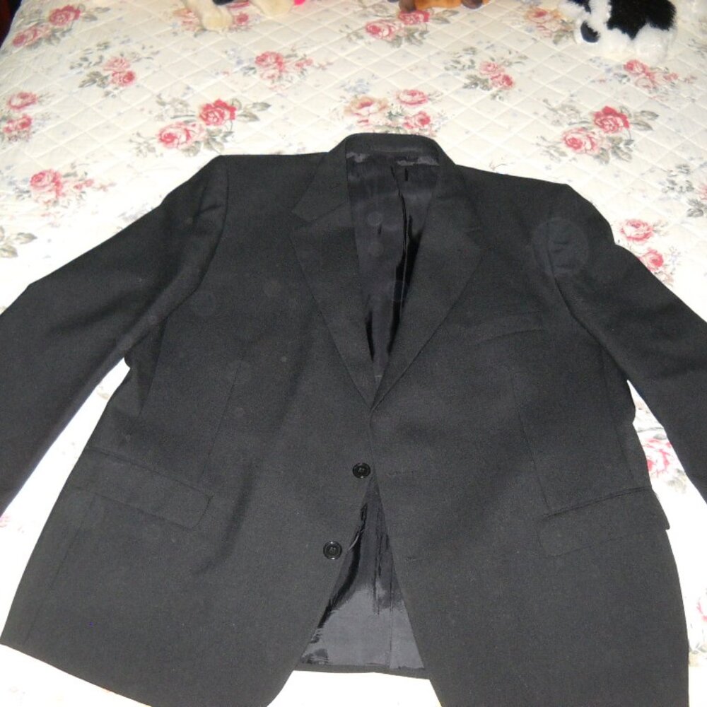 Men's Black Sport Blazer Size 52 Tall